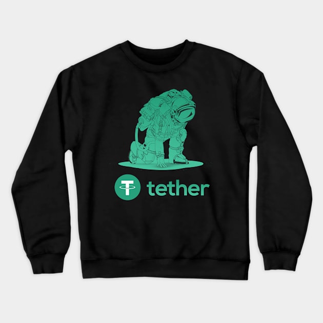 tether coin Crypto coin Crytopcurrency Crewneck Sweatshirt by JayD World